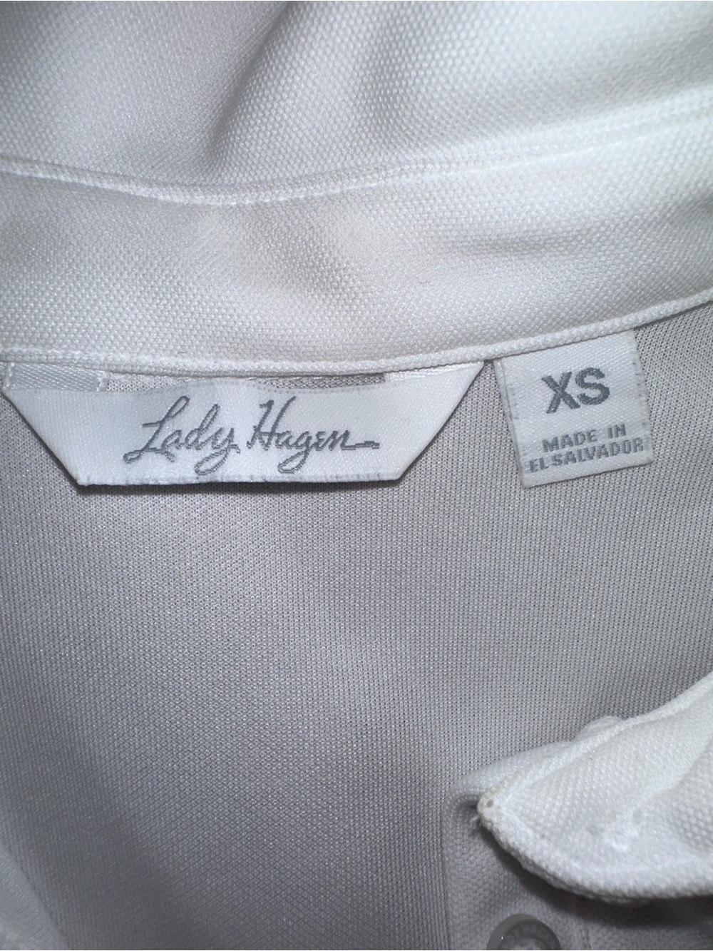 Lady Hagen White Sleeveless Polo Tank - Picture 3 of 5